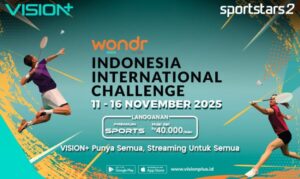 Jadwal dan Link Streaming WONDR by BNI Indonesia International Challenge 2025 di VISION+