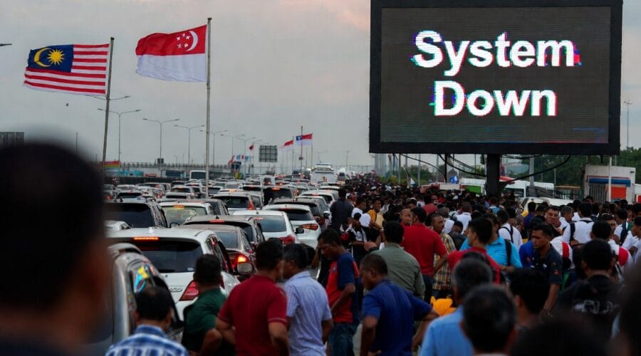 Lumpuhnya Sistem Imigrasi Malaysia Ganggu Ribuan Pelancong di Perbatasan Johor-Singapura